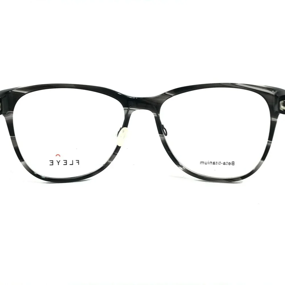 Fleye TILDA COL.033 Eyeglasses Frames Black Gray Horn Square MISSING NOSE PIECE